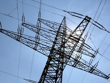 Strommast vor Himmel Strommast vor Himmel