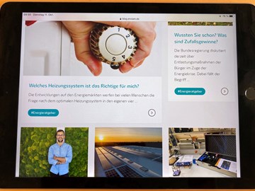 iPad, Startseite Blog der enviaM-Gruppe iPad, Startseite Blog der enviaM-Gruppe