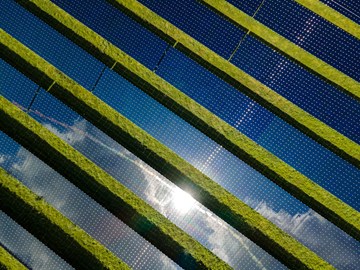 Solarpark von oben Solarpark von oben