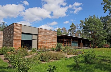 Informationszentrum Auenhaus Blick auf das Informationszentrum Auenhaus