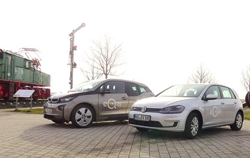 eQar Elektroautos BMW i3 und E-Golf als Carsharing-Fahrzeuge