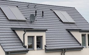 Solarthermie auf einem Hausdach Solarthermie auf einem Hausdach