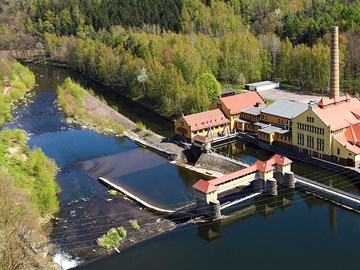 Wasserkraftwerk Luftbild Wasserkraftwerk Luftbild